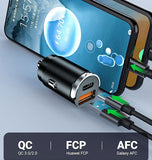 MINI 2in1 Fast car charge quick type-c+ USB car charger