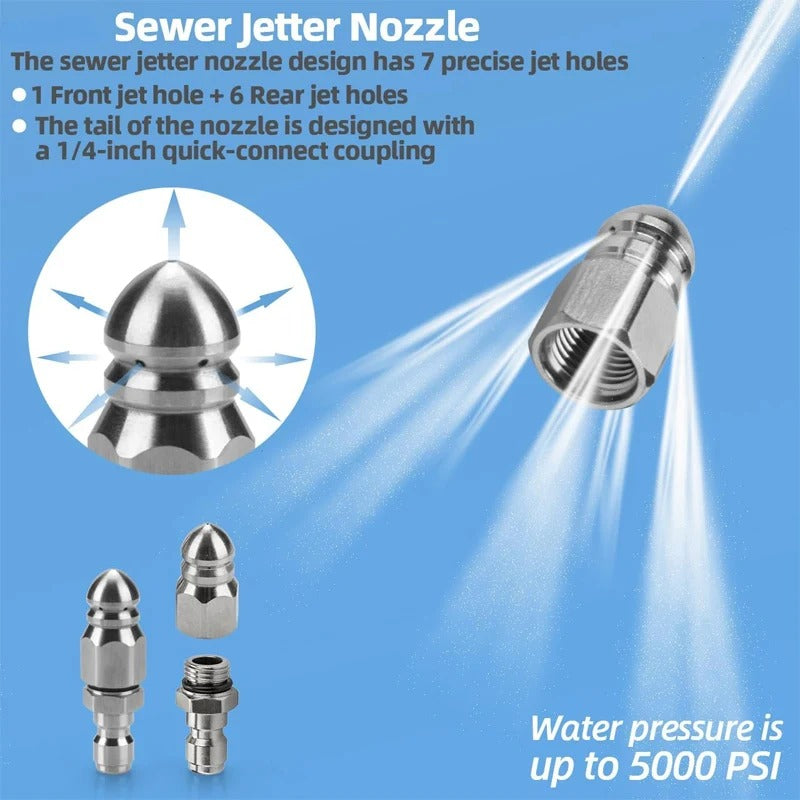 Pressure Washer Sewer Jet Nozzle