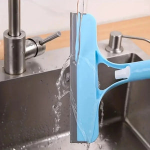 3 in 1 Window Cleaning Squeegee Multi Function Glass Mirror Wiper with Spray Bottle