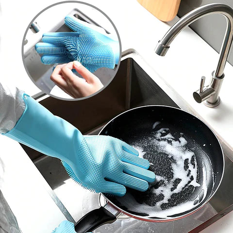 Silicone Dishwashing Rubber Gloves