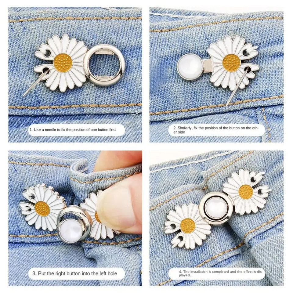 Detachable Button Adjustable Vintage Tightening Waist Clip