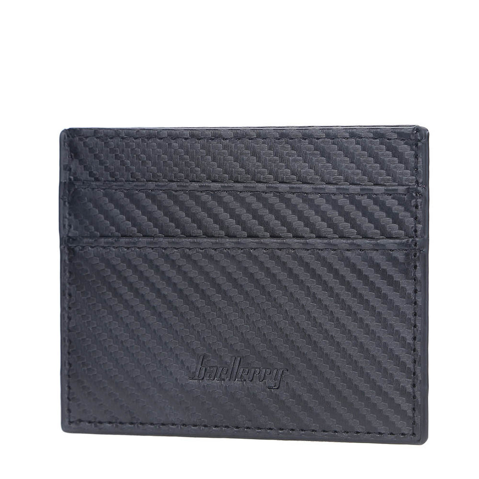 PU Leather ID Card Holder Men New Carbon Fiber Bank Credit Card Wallet