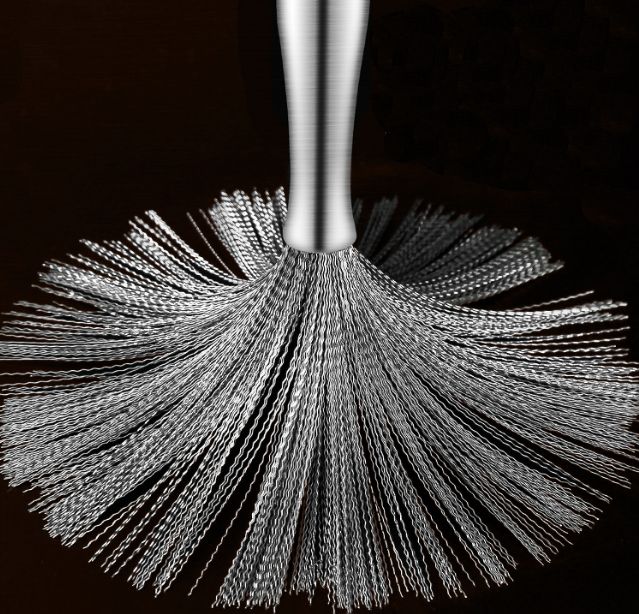 Stainless Steel Pot cleaning Brush with long handle