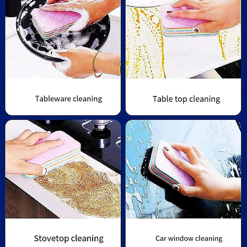 Multi-layer Microfiber Kitchen Cleaning Rainbow Rags