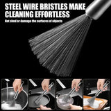 Stainless Steel Pot cleaning Brush with long handle