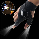 New Black Outdoor LED Flashing Gloves