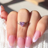 Heart Pull-out Chain Adjustable Rings For Women