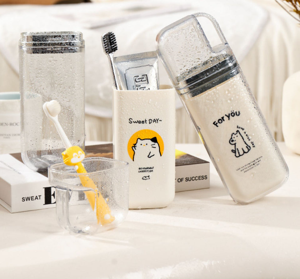 3-in-1 Portable Travel Toothbrush Storage Box