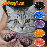 Colorful Soft Plastic Cat Nail Caps (PACK OF 20)
