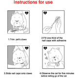 Colorful Soft Plastic Cat Nail Caps (PACK OF 20)