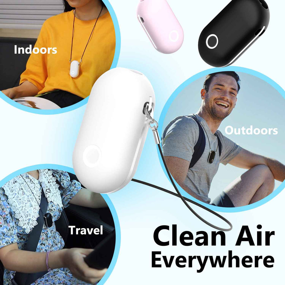 Compact Necklace Air Purifier Device