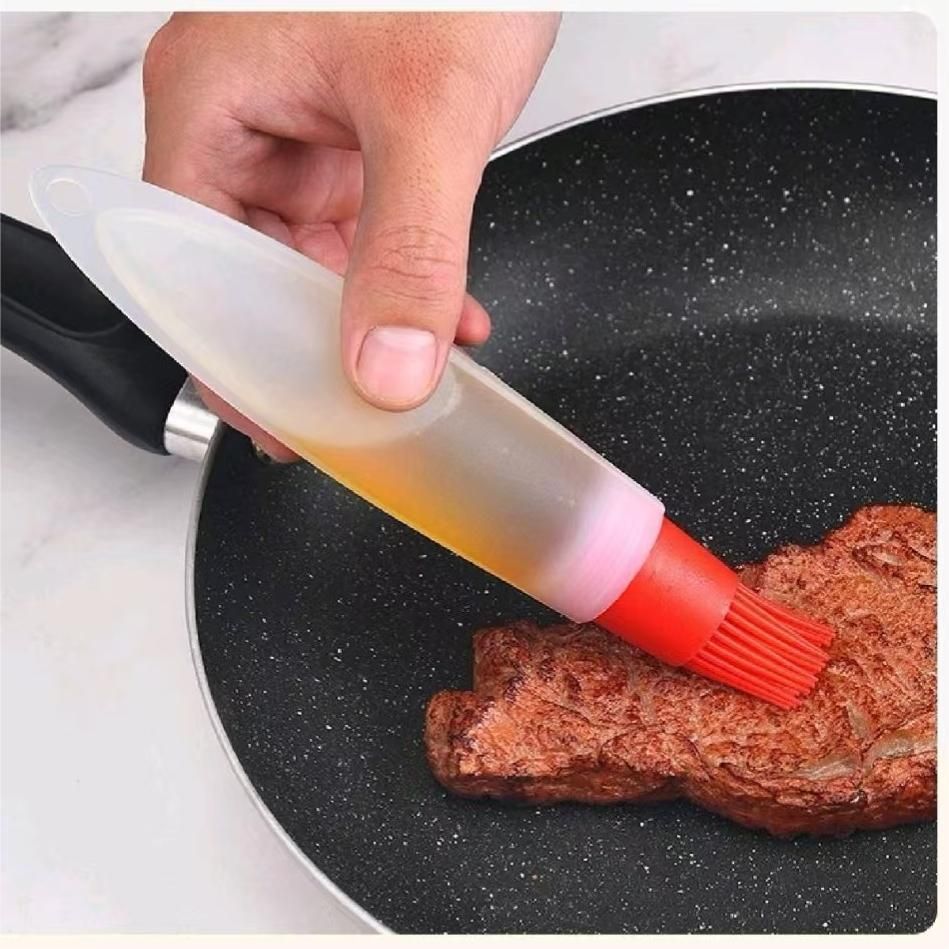 Premium Food-Grade Silicone Squid Oil Brush Bottle