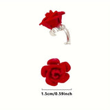 10pcs Fashion Korean Red Rose Hair Clip