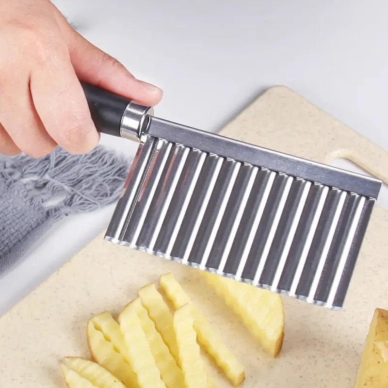 Stainless Steel Potato Chip Slicer Dough Vegetable Fruit Knife