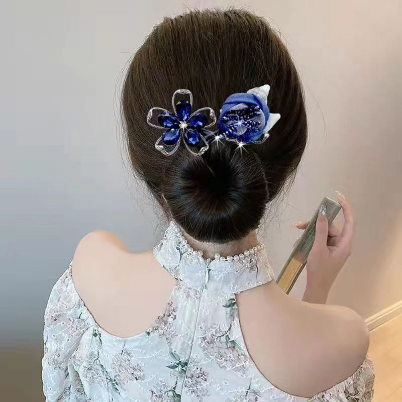 Rhinester Butterfly Hair Twist Bun Maker
