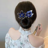 Rhinester Butterfly Hair Twist Bun Maker