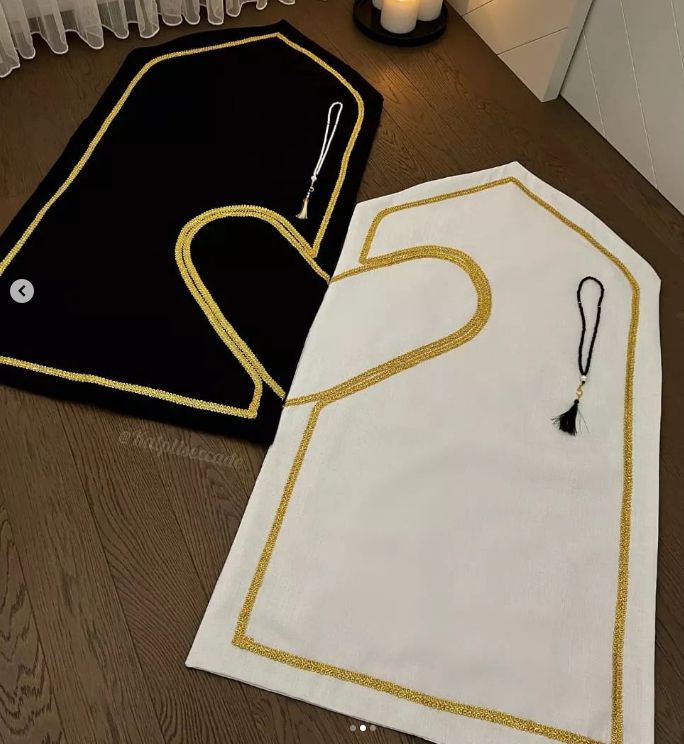 Luxury Heart Shape Jaye Namaz Set For Couple