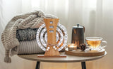 Wooden Perpetual Calendar Manual Rotation Home Decoration