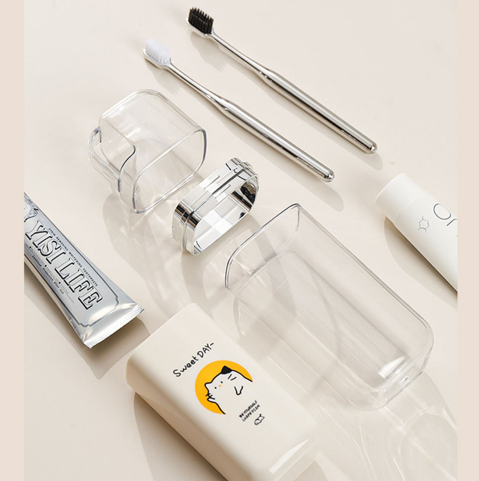 3-in-1 Portable Travel Toothbrush Storage Box