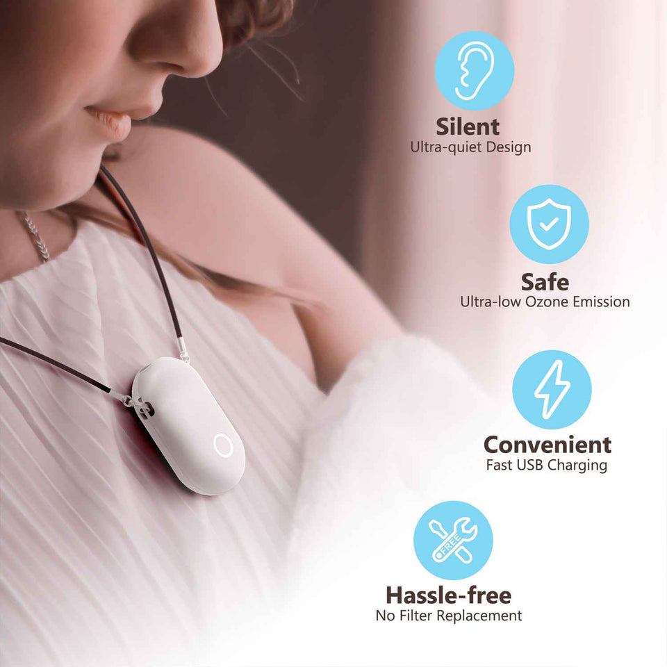 Compact Necklace Air Purifier Device