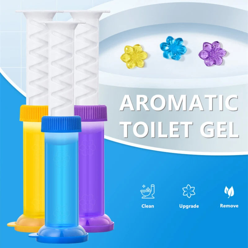 Toilet Cleaner Gel Deodorant Air Freshener Aromatic Flower Needle