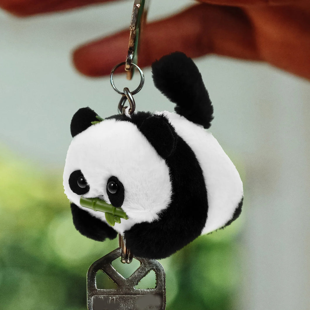 Cute Panda Plush Stuffed Animal Key Fob Hanging Ornament Toys