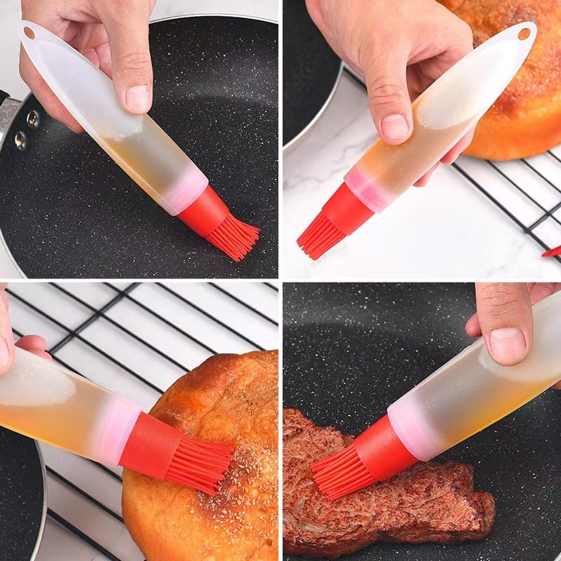Premium Food-Grade Silicone Squid Oil Brush Bottle