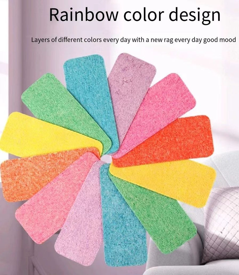 Multi-layer Microfiber Kitchen Cleaning Rainbow Rags