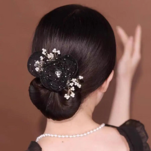 Flower Bow Hair Bun Maker For Women