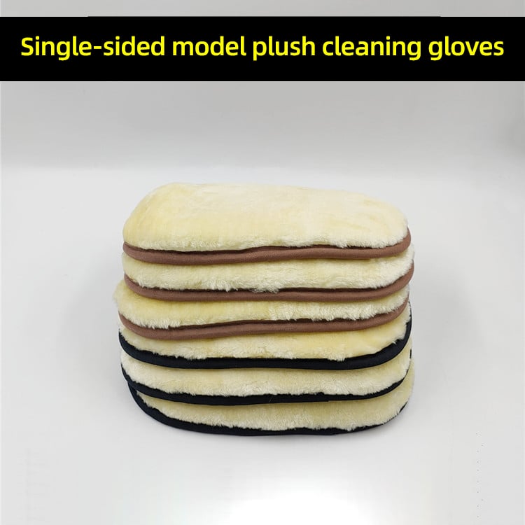 Single Sided Thickened Car Wiping Plush Bear Paw Faux Wool Car Wash Gloves