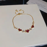 zirconia heart-shaped bracelet