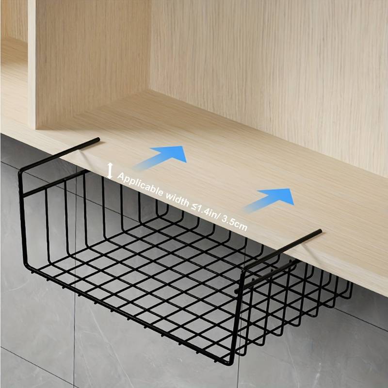 Metal Kitchen Cabinet Under Hanging Shelf Organizer