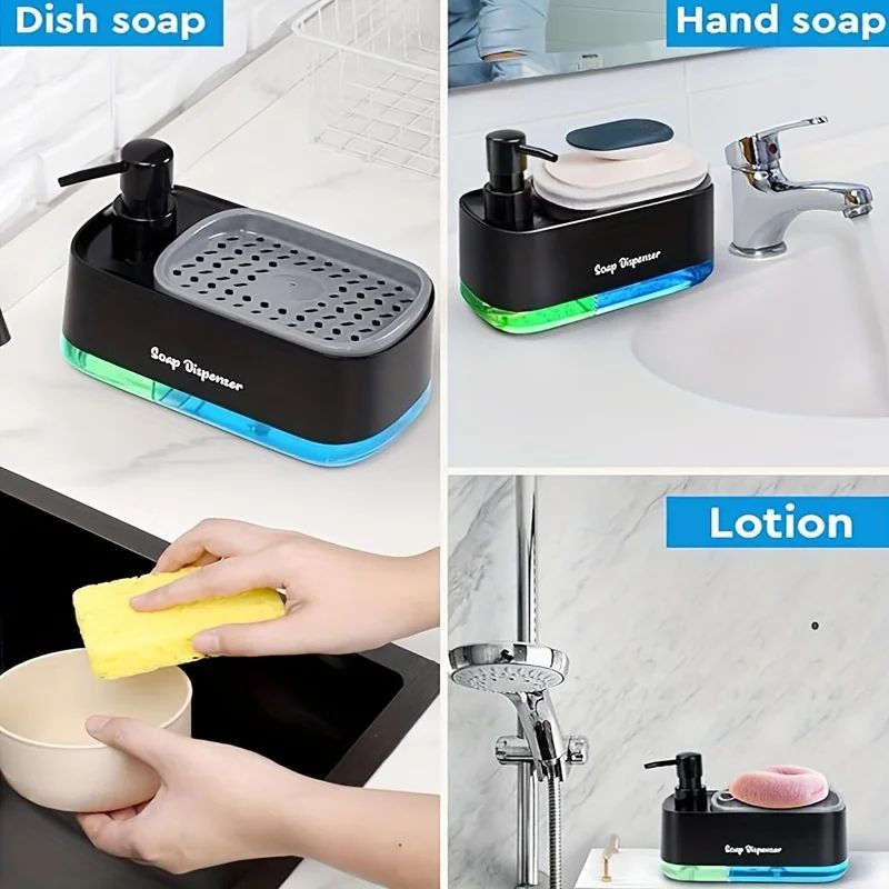 3 In 1 Hand and Dish Soap Dispenser Set