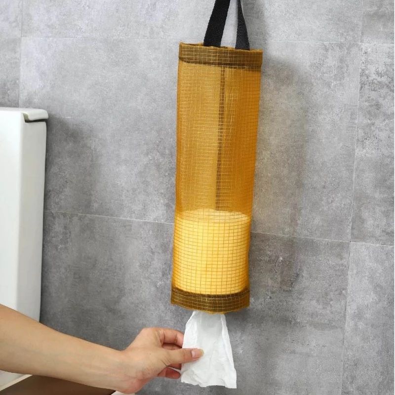Mesh Hanging Storage Dispensers Recycling Folding Grocery Bags ( Pack of 2)