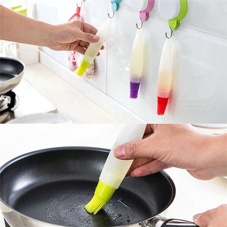 Premium Food-Grade Silicone Squid Oil Brush Bottle