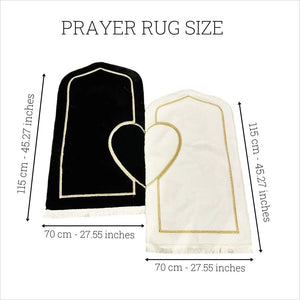 Luxury Heart Shape Jaye Namaz Set For Couple