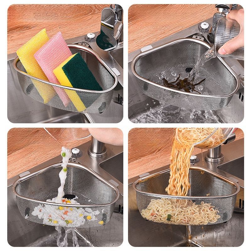 Multifunctional Stainless Steel Kitchen Sink Drain Basket