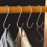 Metal Black S-shaped Hooks, Wardrobes, Gardens, Kitchen Accessories Heavy Duty For Hanging,