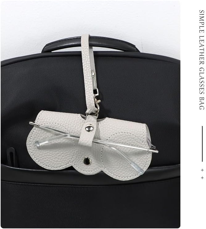 Portable Soft Leather Sunglasses Bag
