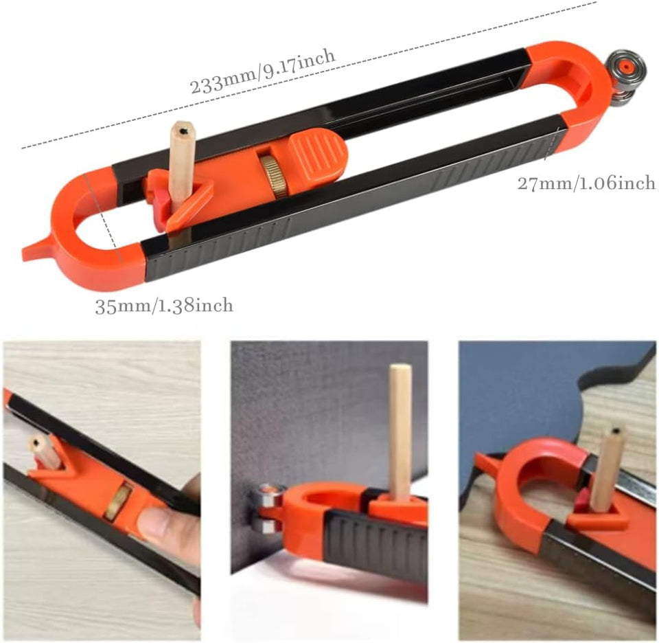 Adjustable Locking Profile Scribing Ruler