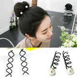 Pearl Spiral Spin Screw Bobby Pin Hair Clip