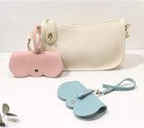 Portable Soft Leather Sunglasses Bag