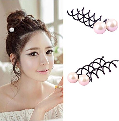 Pearl Spiral Spin Screw Bobby Pin Hair Clip