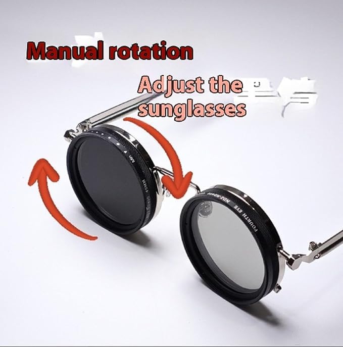 Adjustable Tint Polarized Round Sunglasses