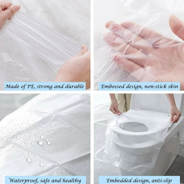 20Pcs Disposable Plastic Toilet Seat Cover