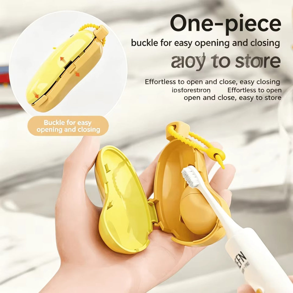 Banana Shape Toothbrush Cover & Toothpaste Travel Case