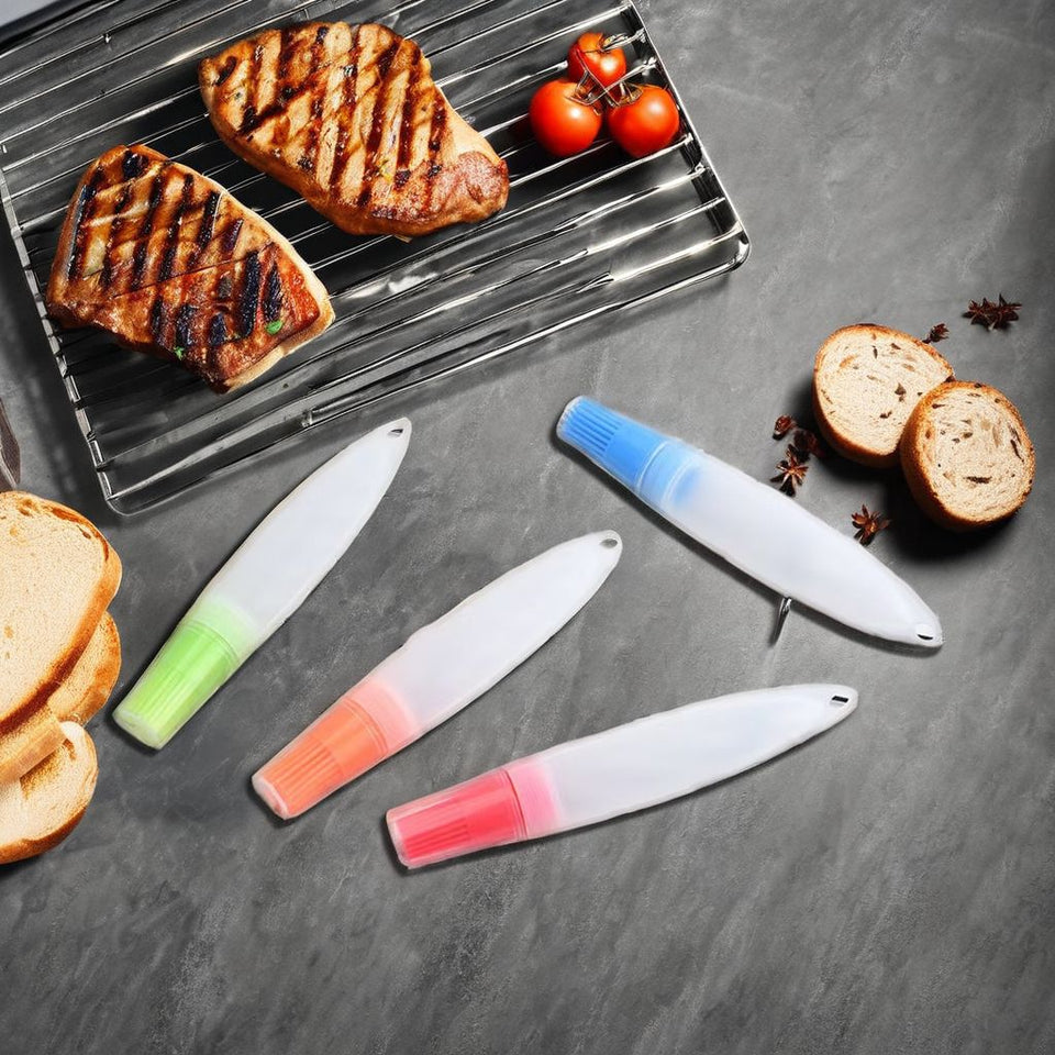 Premium Food-Grade Silicone Squid Oil Brush Bottle
