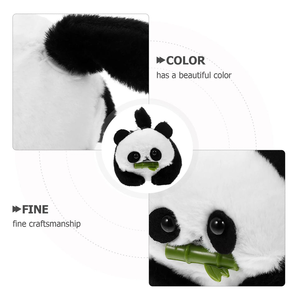 Cute Panda Plush Stuffed Animal Key Fob Hanging Ornament Toys