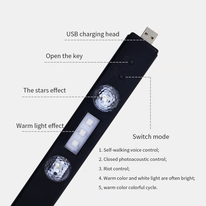 Car Interior Ambient Lights- (Contains 4 light bars)
