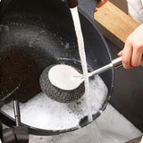 Stainless Steel Dish Cleaner Scrubber with Steel Handle